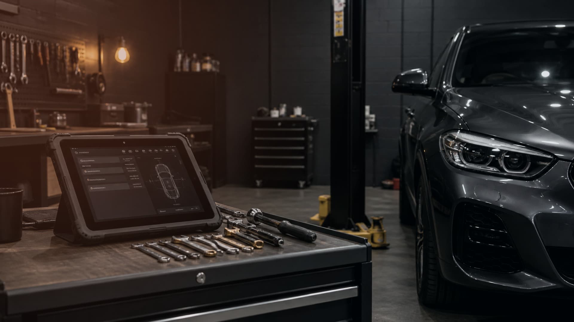Tools and diagnostic equipment in the JHA Automotive workshop